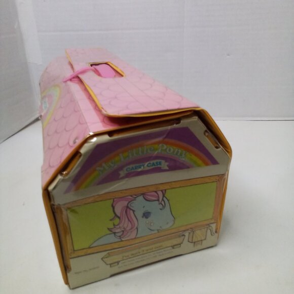 My Little Pony Vintage 80s Lot Plastic Case 5 Pony's 2 Hats - Picture 3 of 16